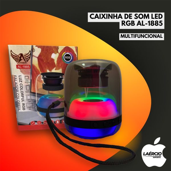CAIXINHA DE SOM LED RGB AL-1885
